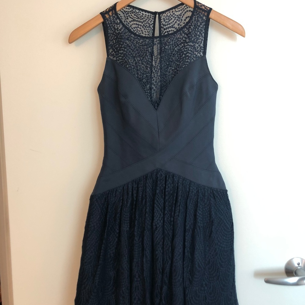 BCBGMaxAzria Navy Lace Dress